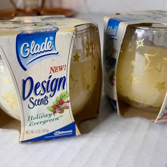 Glade Candle Scents 3 - Holiday Evergreen Christmas Scenes 4oz Each Retired NEW - Picture 2 of 6